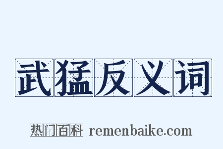 武猛反义词是什么意思的图片